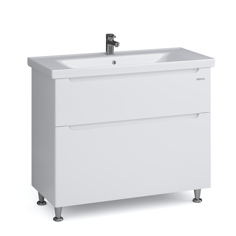 Тумба Sanwerk Era 100 см із раковиною Сава МДФ білий MV0000908