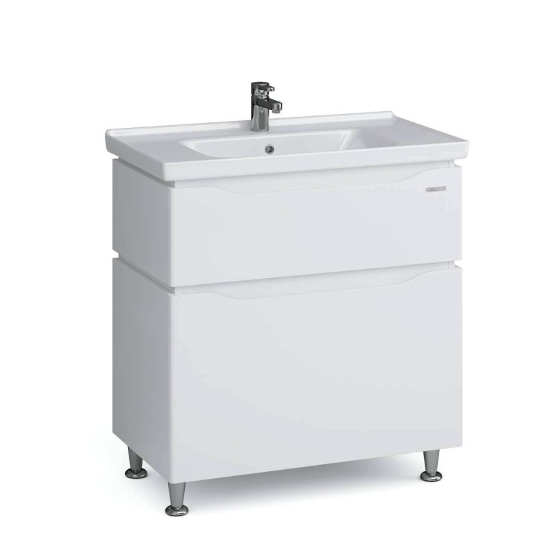 Тумба Sanwerk Alessa 80 см с раковиной Idea МДФ белый MV0000869