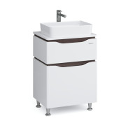 Тумба Sanwerk Alessa 60 см із раковиною Rapid МДФ білий/венге MV0000900