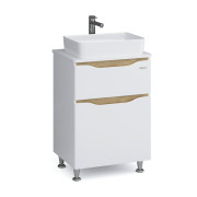 Тумба Sanwerk Liga 60 см с раковиной Rapid МДФ белый/мессина MV0000905