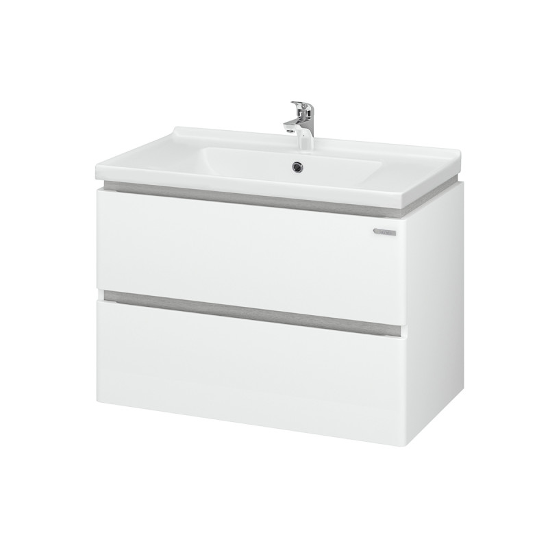 Тумба Sanwerk Amata Air 80 см с раковиной Idea МДФ белый MV0000897