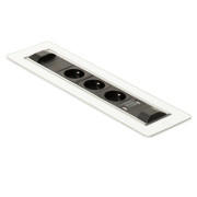 Блок розеток що обертається ASA Plastici Versaturn 3.0 3х220В+USB type А+С біле скло 060.24F.00032