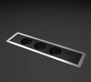 Блок розеток ASA Plastici  Versaframe 3.0 3.0 3х220В+USB type А+С алюминий 060.40F.00007