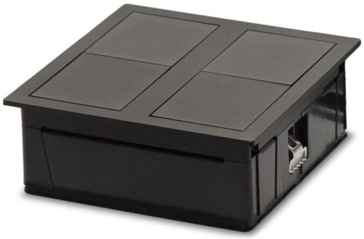 Блок розеток ASA Plastici VersaHit Dual 2x220В черный матовый 060.15F.00007