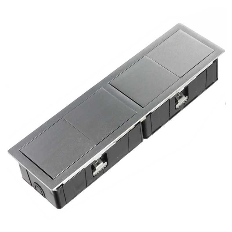 Блок розеток ASA Plastici VersaHit Combi 2x220В нержавеющая сталь 060.25F.00021