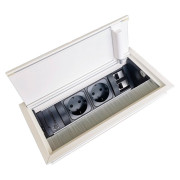 Розетковий блок ASA Plastici VersaFlap 2x220В + 2хRJ45 білий 060.11F.00002