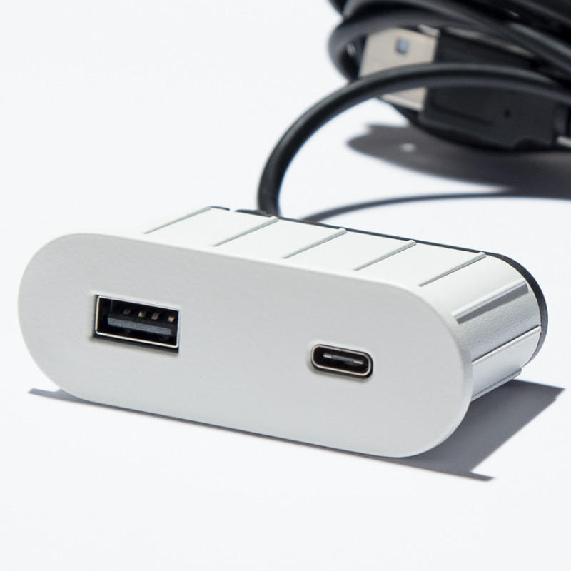 Мебельная USB-розетка ASA Plastici VersaPick USB 5V Type A+C матовый белый 060.29Z.00059