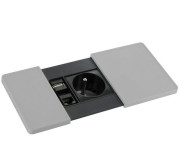 Встраиваемый модуль розеток ASA Plastici VersaPad 1x220В 2xUSB type А+А нержавеющая сталь 060.08F.00003