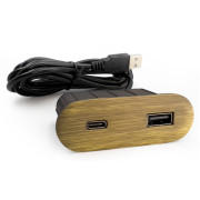 Меблева розетка USB ASA Plastici VersaPick USB 5V Type A+C зістарена бронза 060.29Z.00063