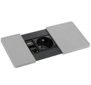 Встраиваемый модуль розеток ASA Plastici VersaPad 1x220В 2xUSB type А+А нержавеющая сталь 060.08F.00003