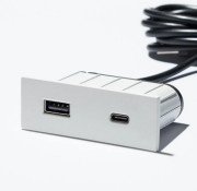 Мебельная USB-розетка ASA Plastici VersaPick USB 5V Type A+C белый матовый 060.29Z.00052