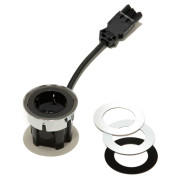 Розетковий блок ASA Plastici VersaDot Power 1x220В білий/чорний/нержавіюча сталь 060.30F.00008