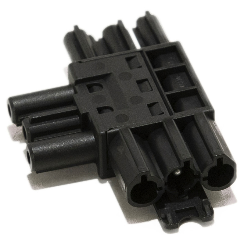 Коннектор для кабеля ASA Plastici GST18i3S Т-образный черный 060.18Y.00015