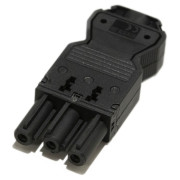 Коннектор для кабеля ASA Plastici GST18i3S черный 060.18Y.00005