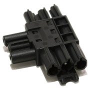 Коннектор для кабеля ASA Plastici GST18i3S Т-образный черный 060.18Y.00015