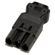 Конектор для кабелю ASA Plastici GST18i3S чорний 060.18Y.00007