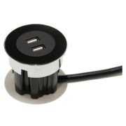 Мебельная USB-розетка ASA Plastici VersaDot USB 5V Type A+A черный 060.30Y.00006