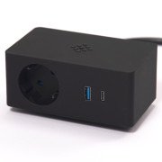 Розеточный блок ASA Plastici VersaQ 1х220В + беспроводная зарядка + USB type A+C черный 060.37F.00001