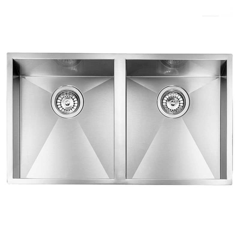 Мойка для кухни CM Filoquadra 77Х45 см Slim двойная нержавеющая сталь 11909