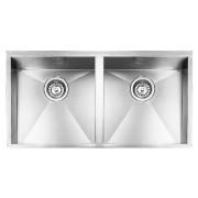 Мойка для кухни CM Filoquadra 89Х45 см Sottotop двойная нержавеющая сталь 1191В