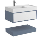 Тумба Miraggio Duo с раковиной Soul 900 МДФ белый/серый 8814992