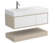 Тумба Miraggio Duo с раковиной Viola 1000 L МДФ белый/кашемир 8814973