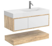 Тумба Miraggio Duo з раковиною Viola 1000 R ДСП білий/дуб канзас 8814996