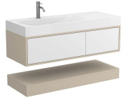 Тумба Miraggio Duo з раковиною Viola 1200 L МДФ білий/кашемір 8814975