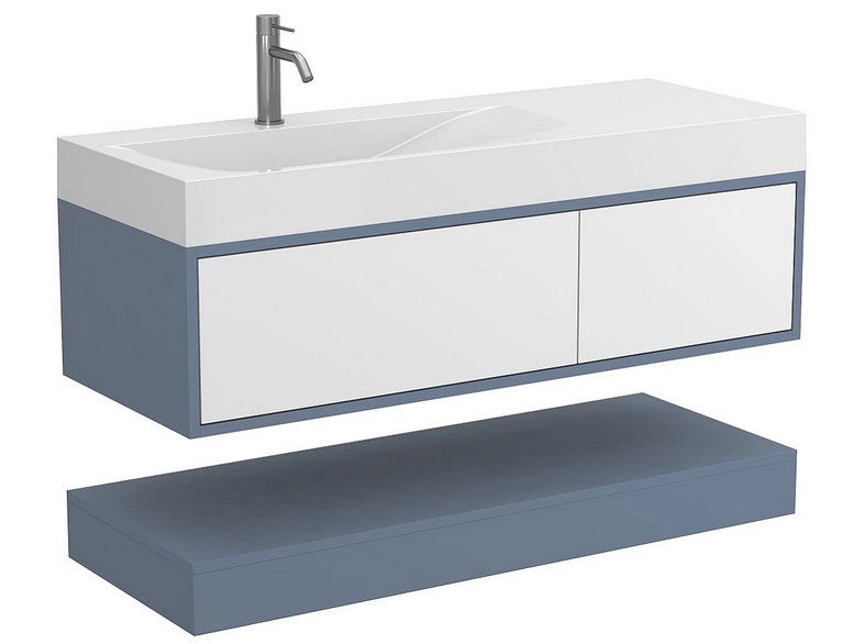 Тумба Miraggio Duo з раковиною Viola 1200 L МДФ білий/сірий 8814987