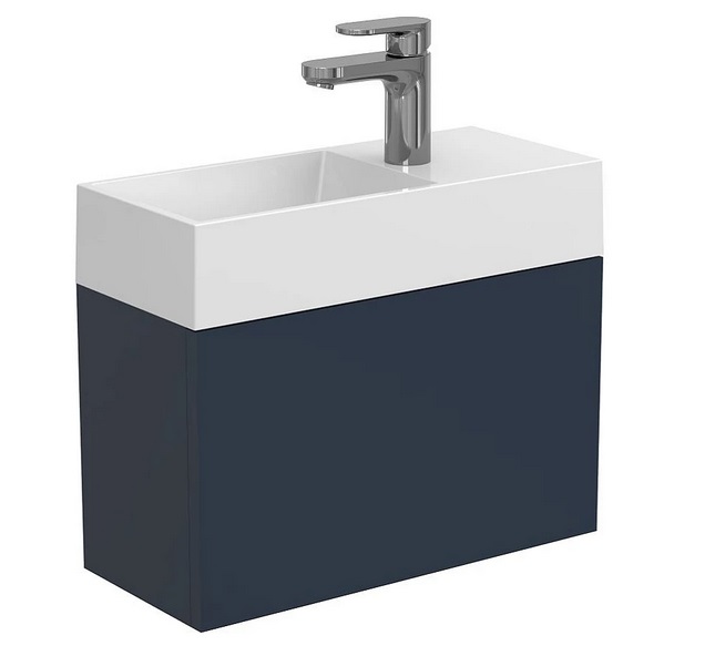 Тумба підвісна Miraggio Minima із раковиною Copper 500 МДФ синій 8815047