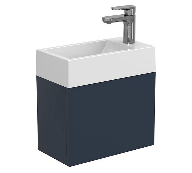 Тумба підвісна Miraggio Minima із раковиною Faro 400 МДФ синій 8815045