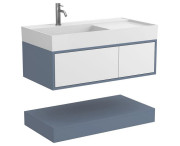 Тумба Miraggio Duo с раковиной Soul 1000 МДФ белый/серый 8814993