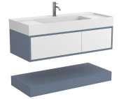 Тумба Miraggio Duo с раковиной Soul 1200 МДФ белый/серый 8814994