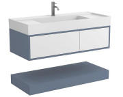 Тумба Miraggio Duo с раковиной Soul 1200 МДФ белый/серый 8814994