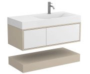 Тумба Miraggio Duo с раковиной Viola 1000 R МДФ белый/кашемир 8814974