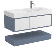 Тумба Miraggio Duo с раковиной Viola 1000 R МДФ белый/серый 8814986