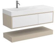 Тумба Miraggio Duo с раковиной Viola 1200 L МДФ белый/кашемир 8814975