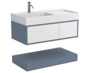 Тумба Miraggio Duo з раковиною Soul 1000 МДФ білий/сірий 8814993