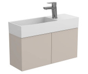 Тумба подвесная Miraggio Minima с раковиной Toni 650 МДФ серый 8815066