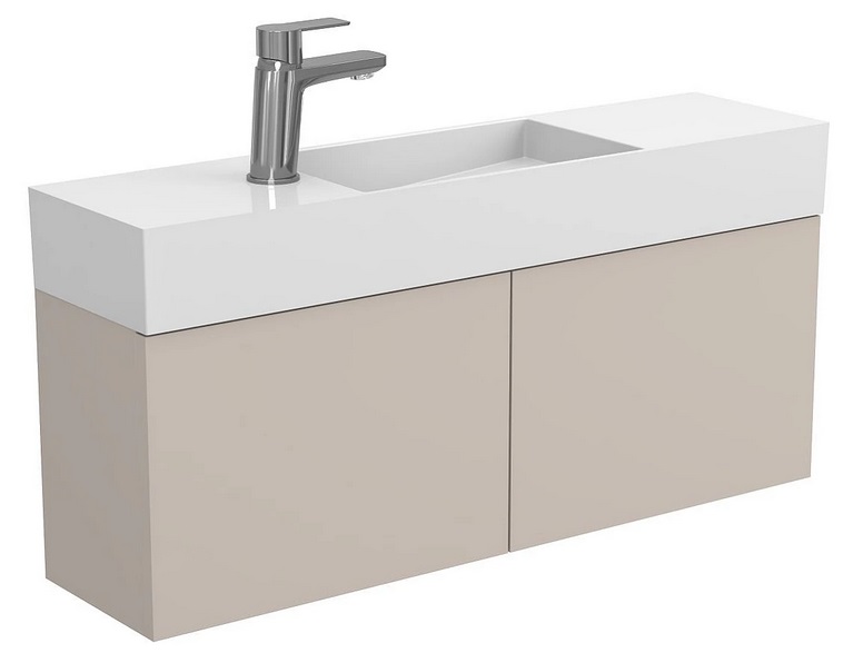 Тумба підвісна Miraggio Minima з раковиною Toni 850 МДФ сірий 8815067