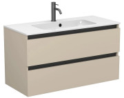 Тумба Miraggio Natura з раковиною Della 1000 кашемір МДФ 8814860