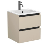 Тумба Miraggio Natura с раковиной Della 500 МДФ кашемир 8814854