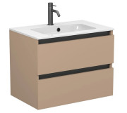 Тумба Miraggio Natura з раковиною Della 700 МДФ капучіно 8814869