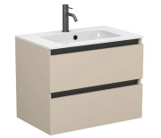 Тумба Miraggio Natura с раковиной Della 700 МДФ кашемир 8814856