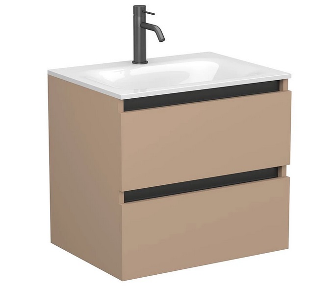 Тумба Miraggio Natura с раковиной Jessel 600 МДФ капучино 8814873