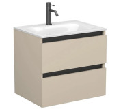 Тумба Miraggio Natura с раковиной Jessel 600 МДФ кашемир 8814861