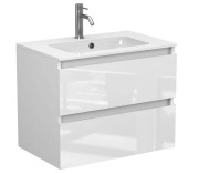 Тумба Miraggio Natura з раковиною Jessel 700 МДФ білий глянсовий 8814885