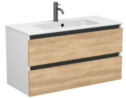 Тумба Miraggio Natura с раковиной Della 1000 ДСП дуб небраска/белый мат 8814819