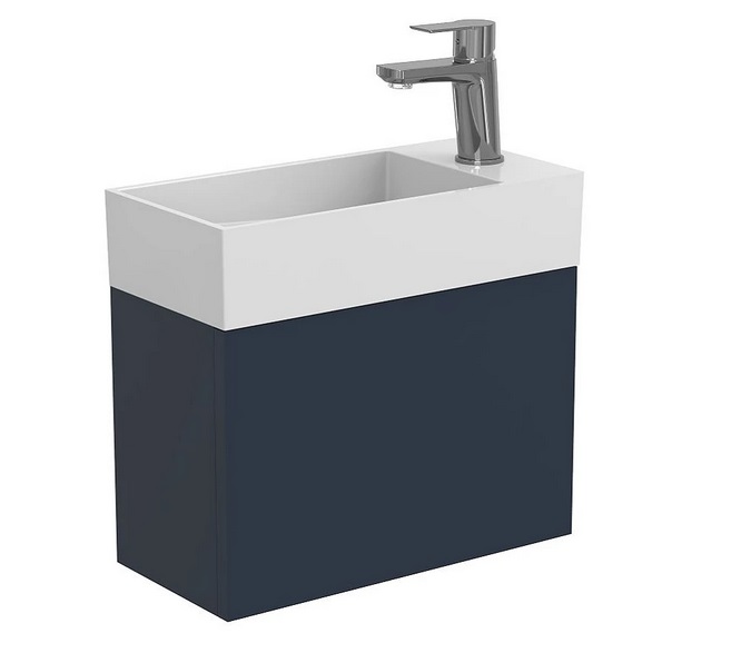 Тумба підвісна Miraggio Minima з раковиною Toni 450 МДФ синій 8815049