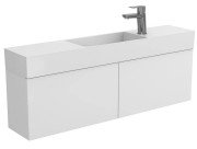 Тумба подвесная Miraggio Minima с раковиной Toni 1050 МДФ белый мат 8815060